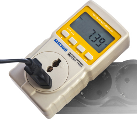 Ваттметр с функцией таймера МЕГЕОН 71003 купить по низкой цене | МАКСПРОФИТ