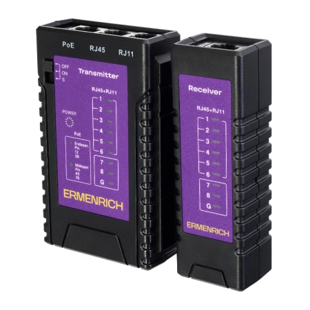 Кабельный тестер Ermenrich NetGeeks NP10, фиолетовый купить по низкой цене | МАКСПРОФИТ